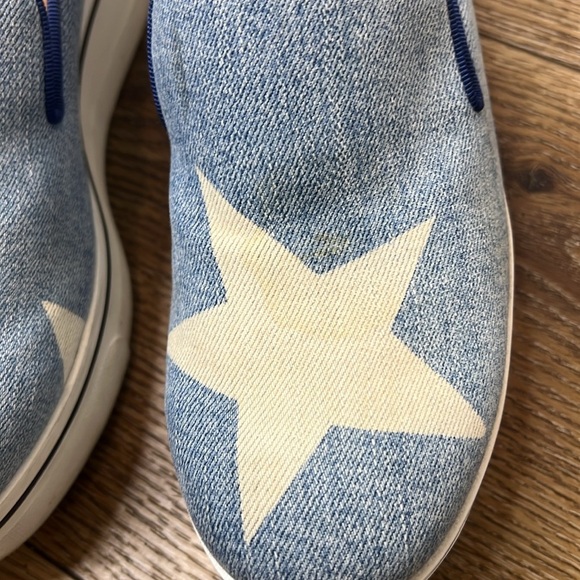 Stella McCartney Binx Platform Sneaker Denim Star Pattern Size 40/10US - Picture 6 of 11